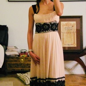 LIKE NEW DVF beaded silk blush pink dress